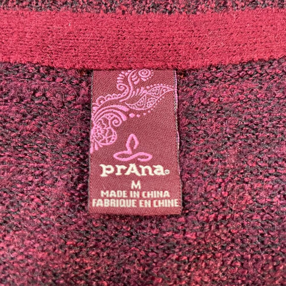 Prana Julien Sweater Ombre Red Size M Yoga Open Back Layering Lightweight - Picture 15 of 16